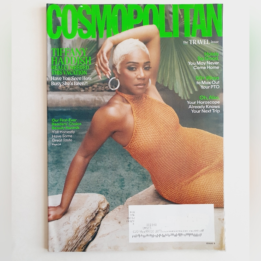 Cosmopolitan Magazine The Travel Issue Tiffany Haddish 2022.